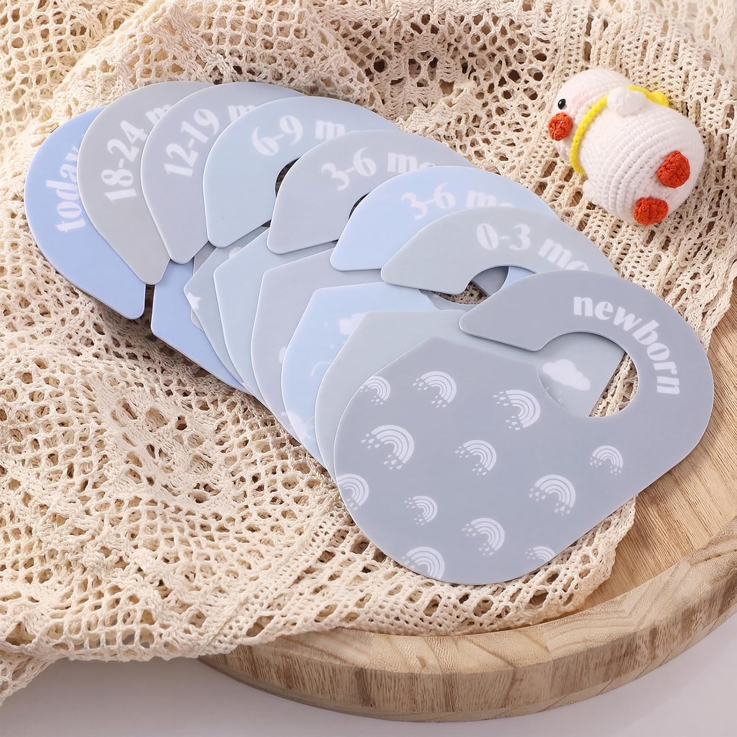 WSICSE 8 Pack Baby Closet Dividers, Nursery Organizer for Baby Clothes 0-24 Months Baby Clothes Organizer for Newborn Clothing, Infant, Boy & Girl (Blue) thumbnail