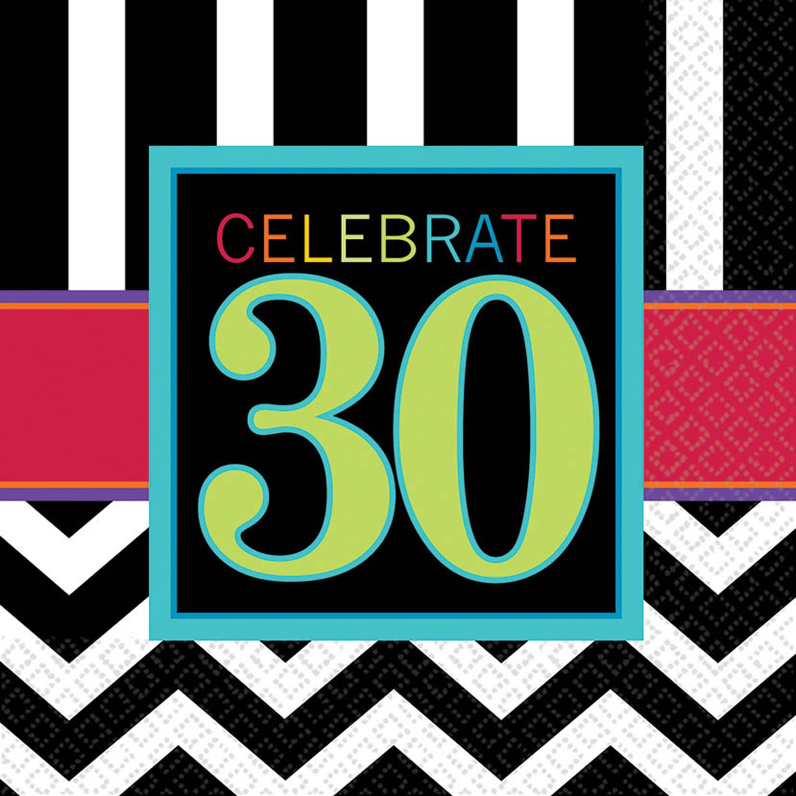 30th Celebrate - Luncheon Napkins 33cm /16