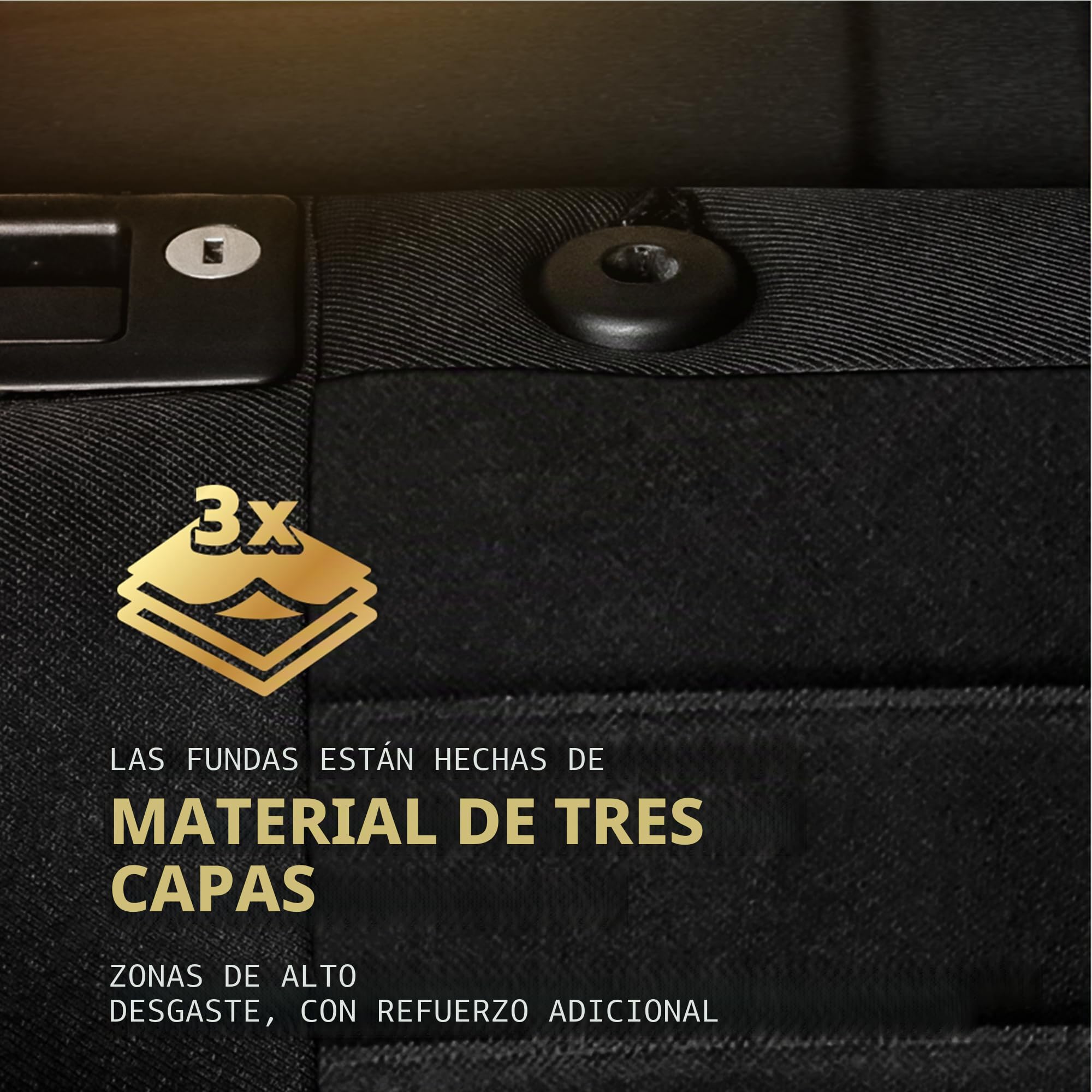 MOTOS Fundas Asientos Coche para Renault Scenic III 2009-2016 Funda Asiento Coche Delantero con Sistema de Airbag Activo, Ajuste, Material de Tres Capas, Aspecto Elegante, Aplicación Versátil