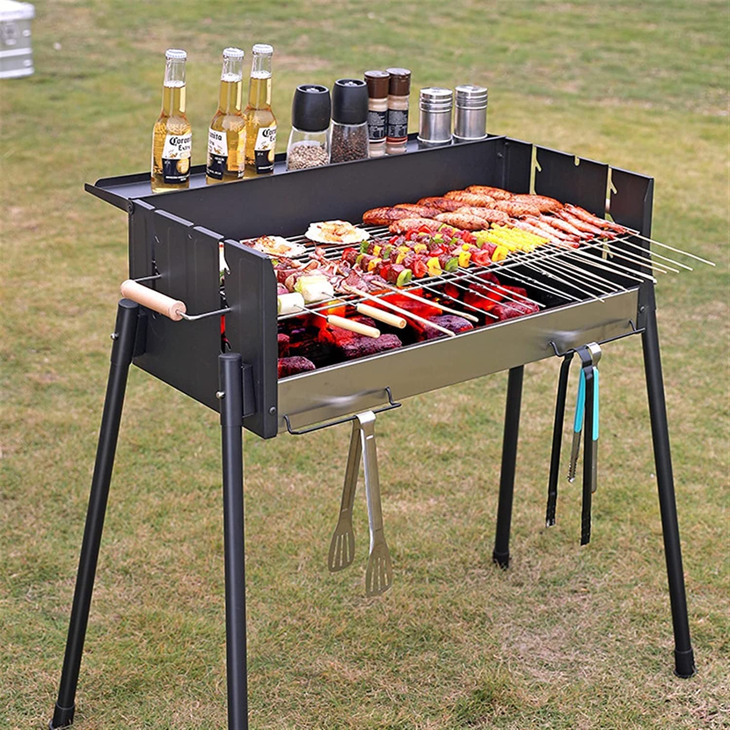 バーベキューコンロ バーベキューグリル 大型 4~6人用 BBQ Amazon | kaitou バーベキューコンロ 大型 4~6人用 蒸し焼き