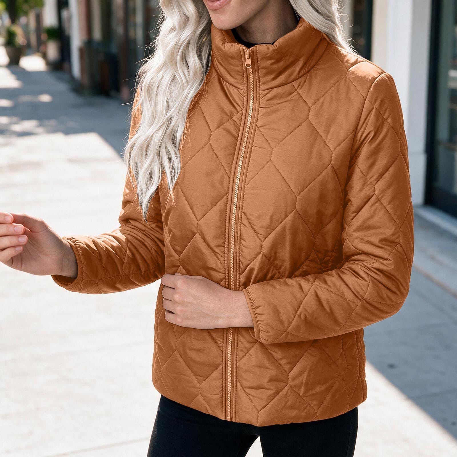 Generisch Winterjacke Damen Warm Steppjacke Leichte Winter Übergangsjacke