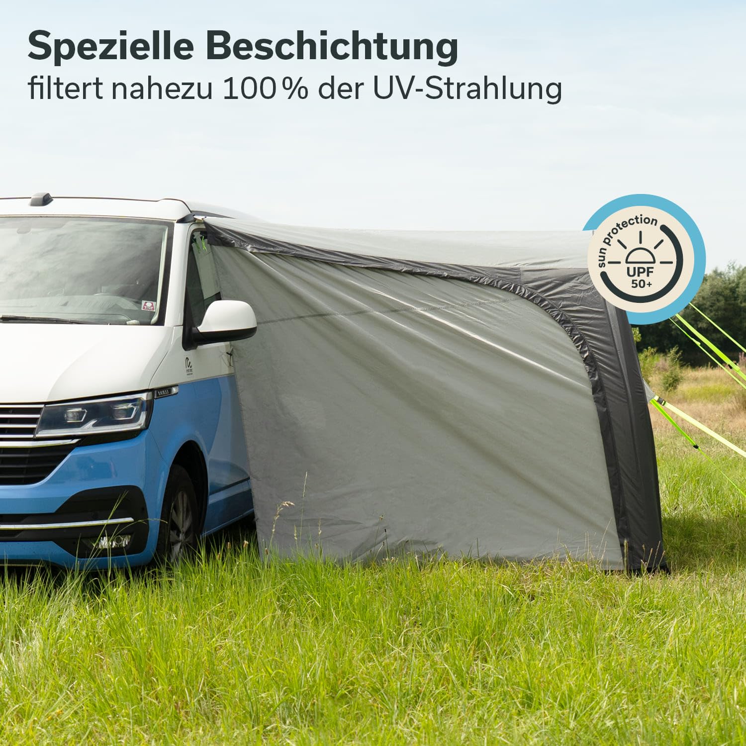 Skandika Seitenwände für Vika Air Van 260 Vorzelt | Seitenwand für Vordach, Caravan Tarp, Sonnensegel, Sonnendach, UV 50+, 3000 mm Wassersäule | für Wohnmobil, Wohnwagen, Camper, Bus