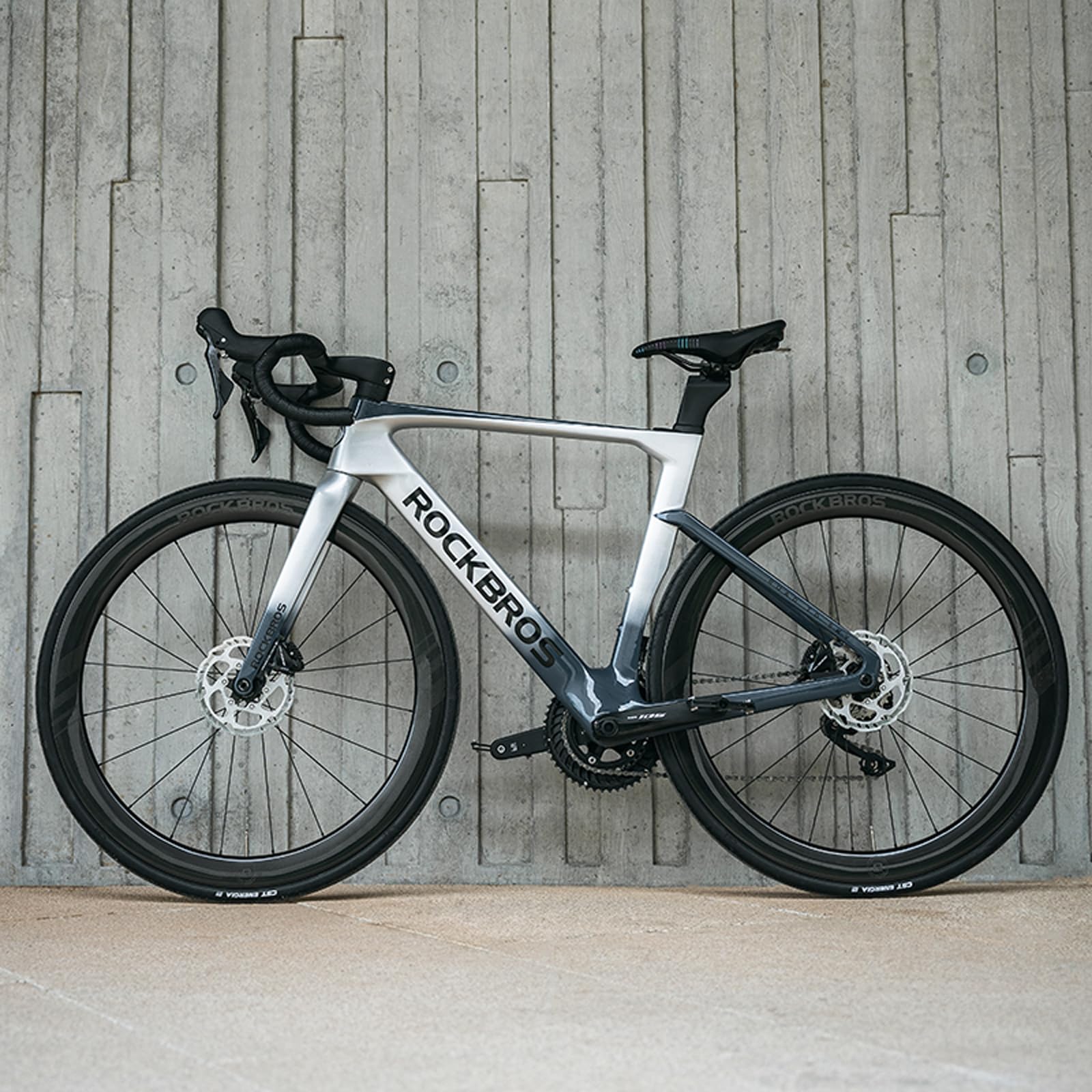 ROCKBROS Para przednich kół tylnych 700C zestaw rowerów wyścigowych opony z włókna węglowego T700 hamulec tarczowy 28" felga ze stali nierdzewnej 622 mm laserowe logo opona rowerowa zewnętrzna 21 mm
