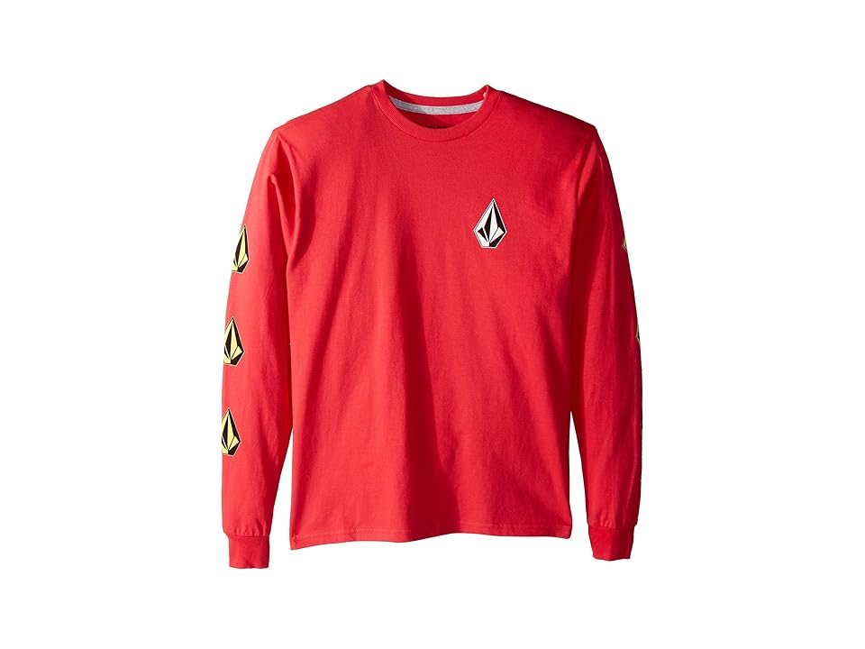 

Volcom Kids Deadly Stone Long Sleeve Tee (Big Kids) (Red) Boy's T Shirt