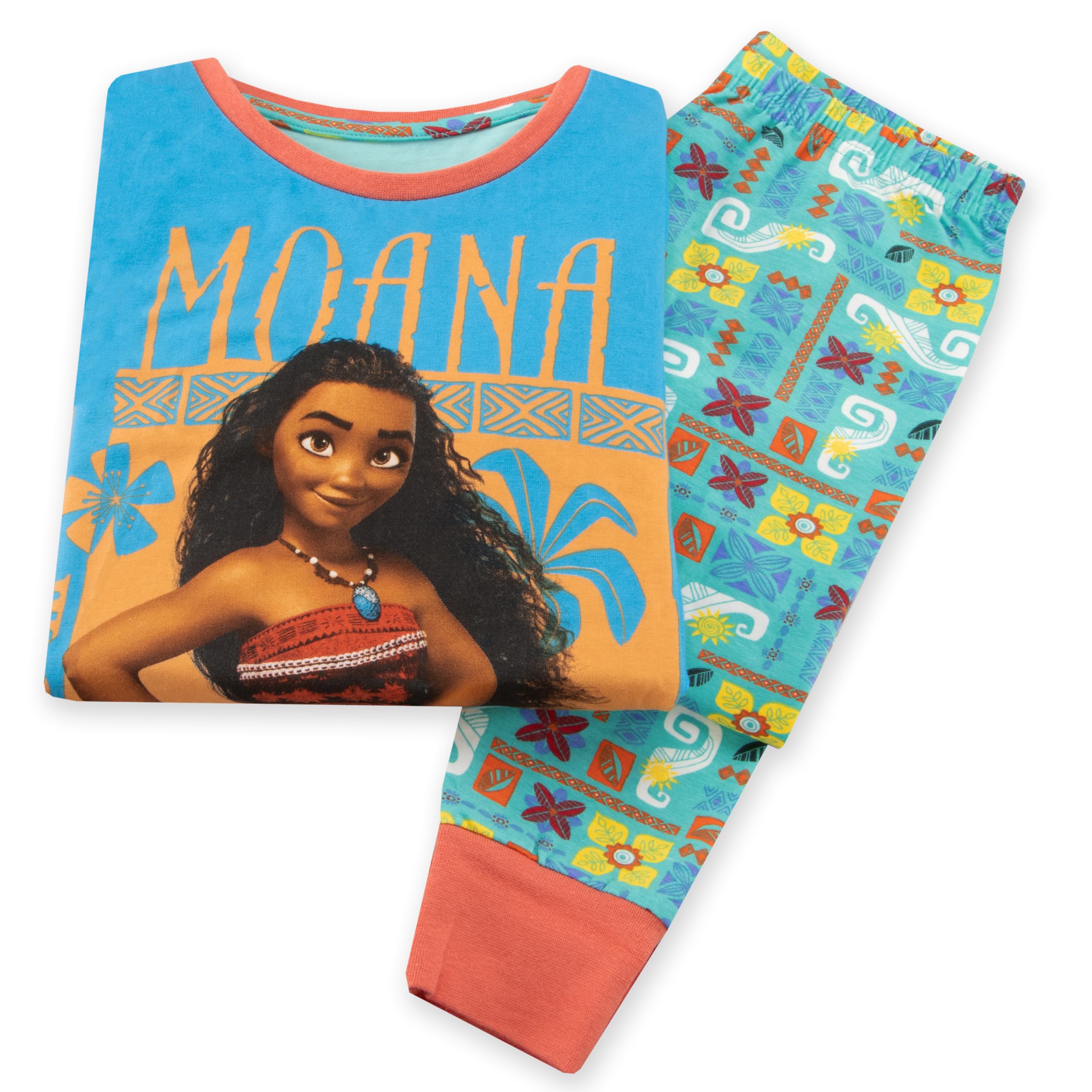Disney Pijamas de Manga Larga para niñas Moana Ajuste Ceñido Vaiana