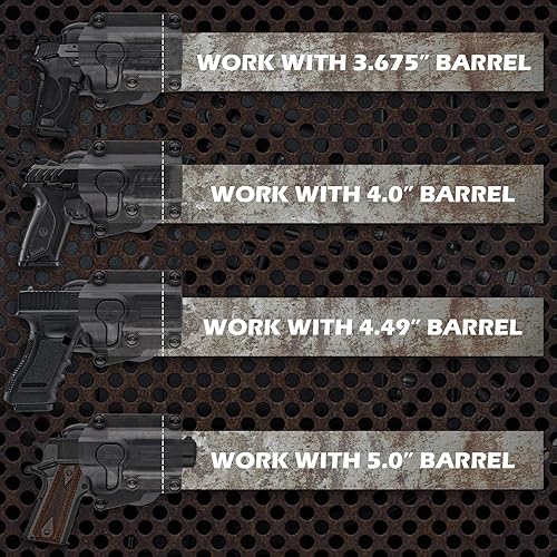 Miniatura 5 de La funda Mega-fit se adapta a las pistolas semiautomáticas compactas y de tamaño completo más populares, tamaño personalizado, liberación de dedo