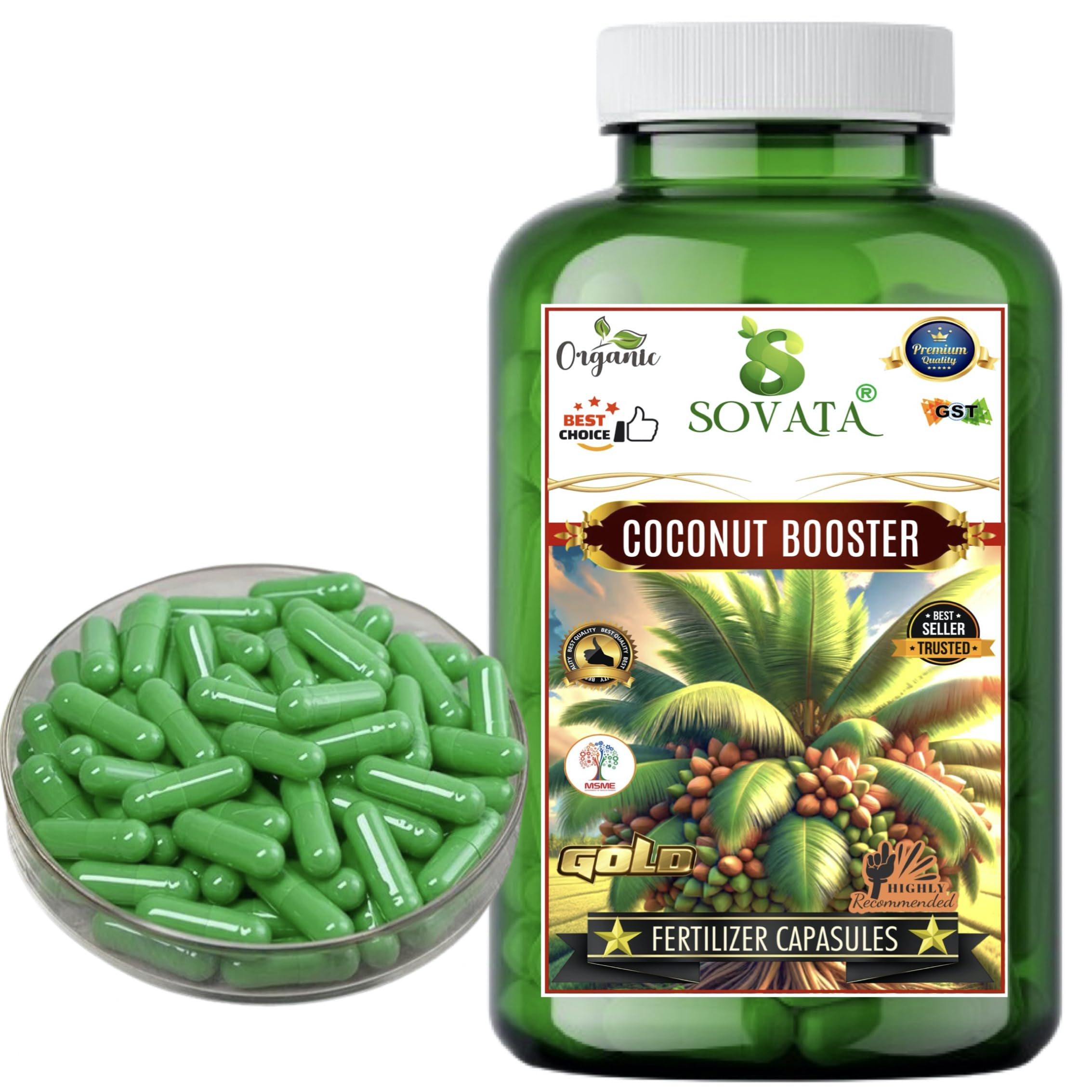 Sovata® Coconut Booster Fertilizer Capsules (51 nos), Slow Release Organic Fertilizer (90 Days) for Overall Healthy Growth of Coconut Plants. (B0D5W9P7X7) Amazon Price History, Amazon Price Tracker