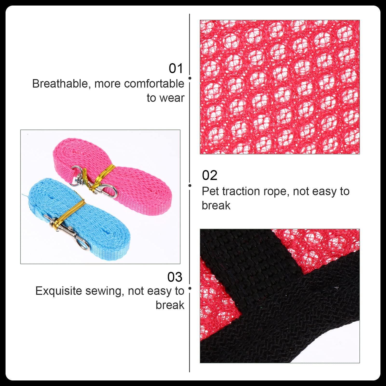12 Pz gilet da coniglio accessori per furetti imbracatura di ghinea canotta criceto guinzaglio di coniglio guinzaglio per conigli cintura capi di abbigliamento corda di