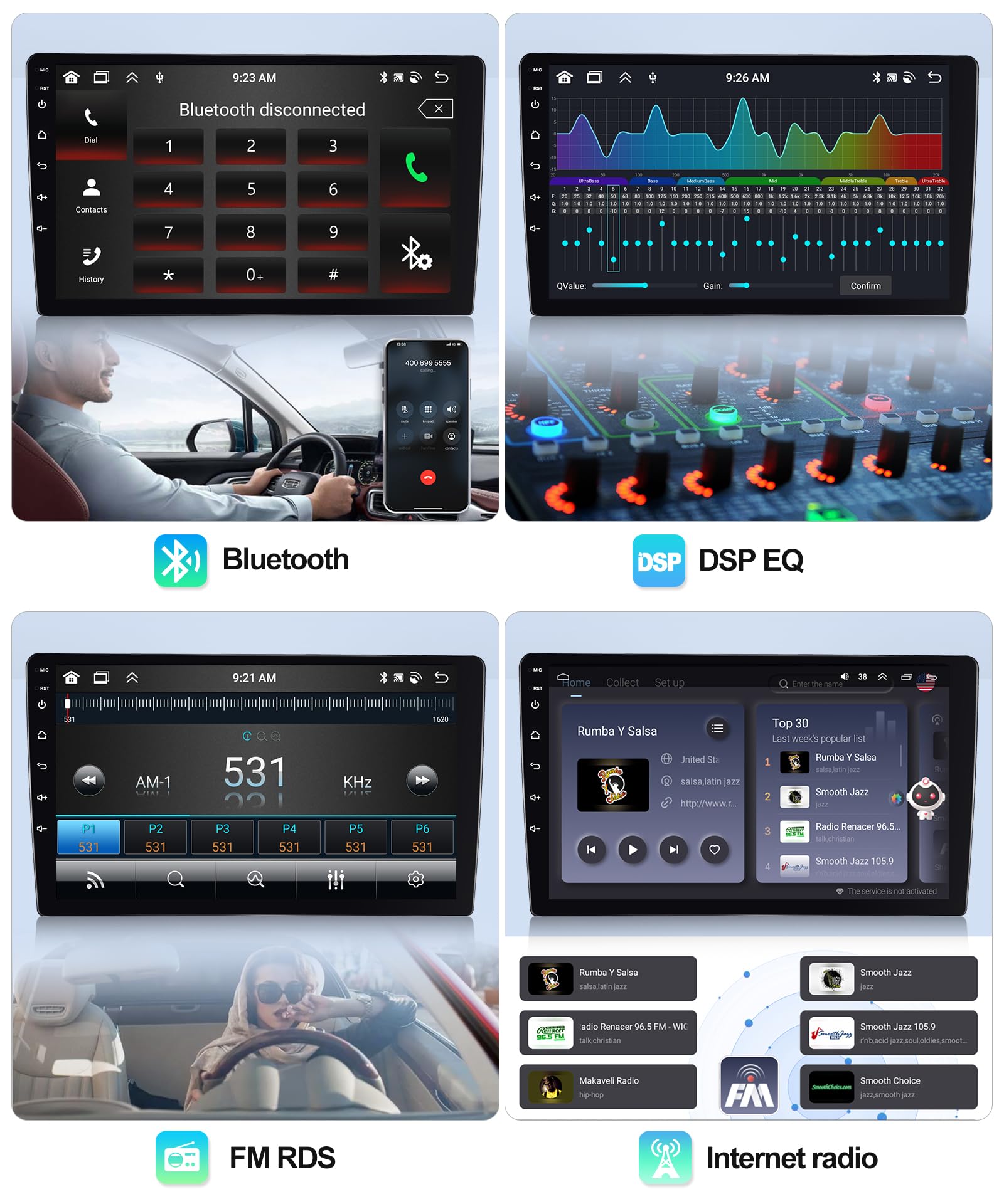 CAEMCHO Autoradio 10 Pollici Per Suzuki Swift 2005-2010 - Android 13 2+64GB, Wireless Carplay, GPS, DVR Incluso - 3