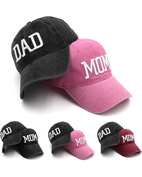 Mom and Dad Hats New Mom Gifts Embroidered Hats for Men Women Adjustable Baseball C...