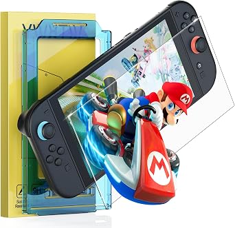 YWXTW Anti Reflective Screen Protector Compatible With Nintendo Switch 2, [99% Clarity & Auto-Align], Anti Glare 9H+ Hardness Tempered Glass, Switch 2 2025 Accessories, 7.9