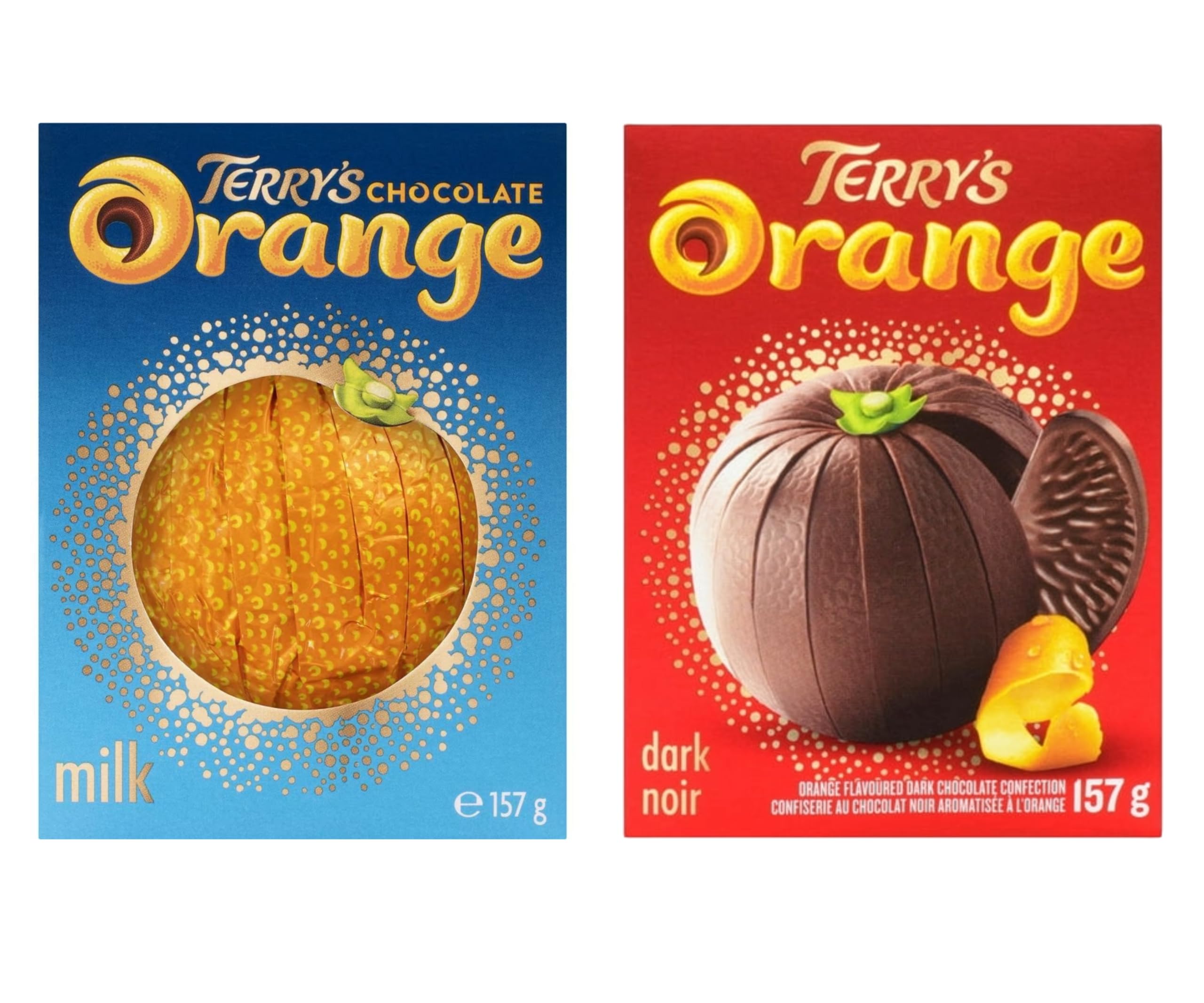 Terry's Orange Milk & Dark Chocolate Combo Flavoured Made With Real Orange Oil 157g (Pack Of 2)