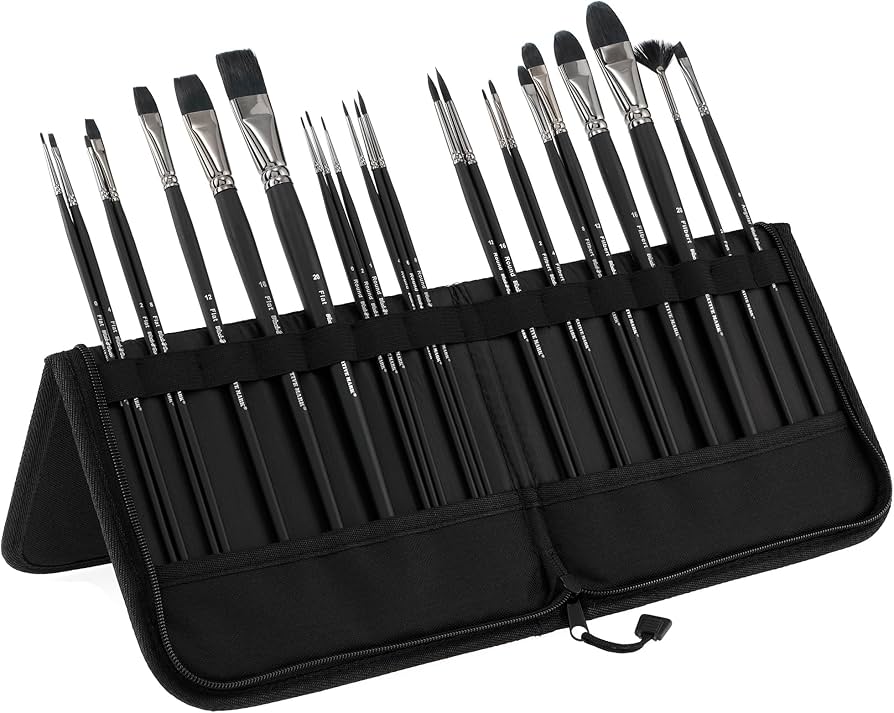 Amazon.com: Creative Mark Black Swan Paint Brush Set Synthetic Red