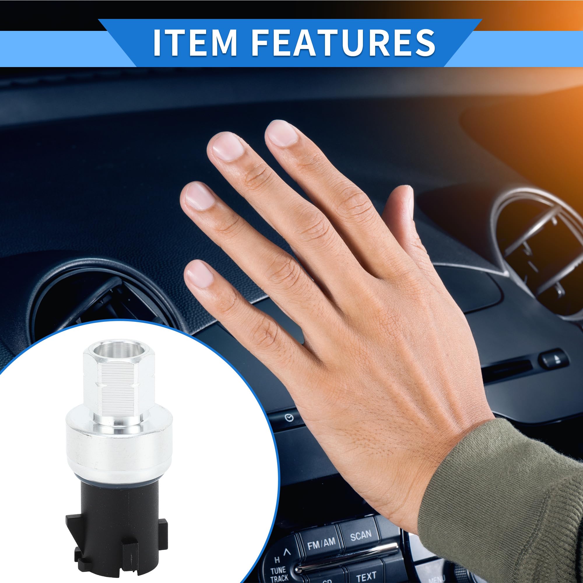 Klimaanlage Drucksensor Für Chrysler 300 05-12 1 Stk. | Für Chrysler Modelle & Für Dodge Avenger 1993-2012, OE: 4796563/4798874/4883903AA, Material: Kunststoff/Metall, 3-Pin
