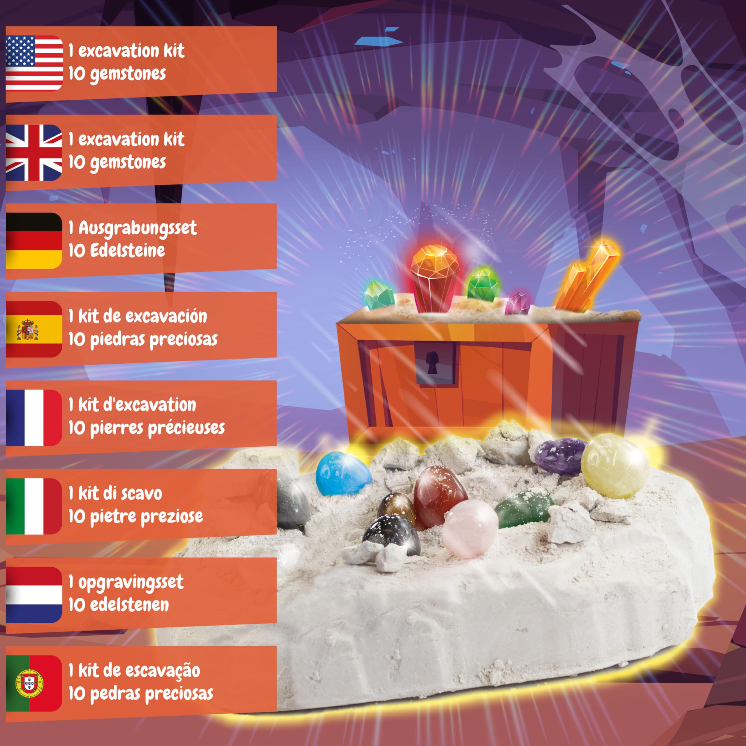 Japace Science Et Jeu, 12 Pierres Précieuses Et 4 Dinosaures - Fossiles D'ambre Et Volcan, Kit De Fouille Pour Enfant 5 6 7 8 9 10 Ans, Jouet De Archeologie Pour Enfant Cadeaux Jeux Scientifique Japace Science Et Jeu, 12 Pierres Précieuses Et 4 Dinosaures - Fossiles D'ambre Et Volcan, Kit De Fouille Pour Enfant 5 6 7 8 9 10 Ans, Jouet De Archeologie Pour Enfant Cadeaux Jeux Scientifique