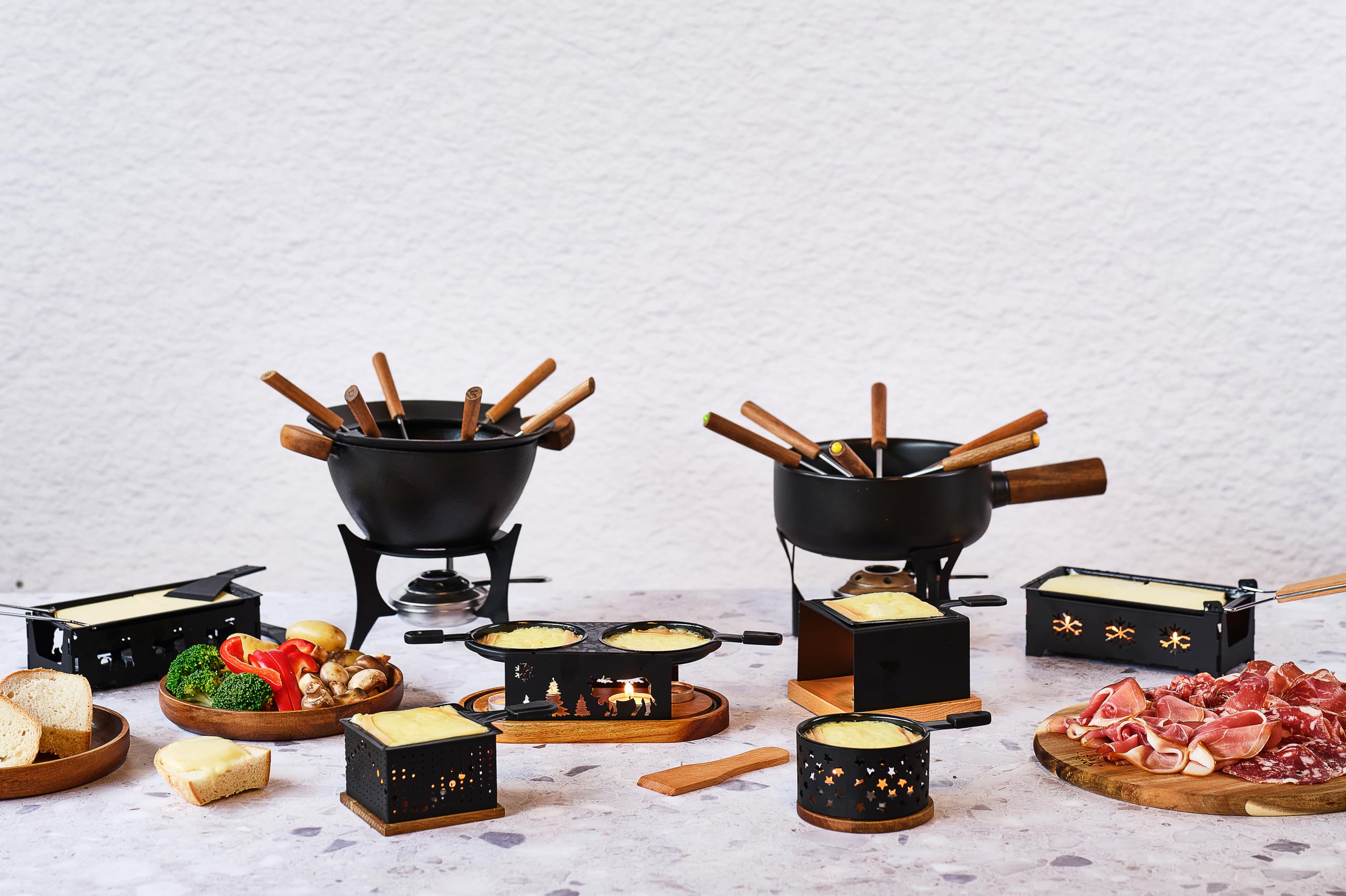 Cosy & Trendy Vierkant raclette-apparaat van roestvrij staal 1 spatel, 1 persoon