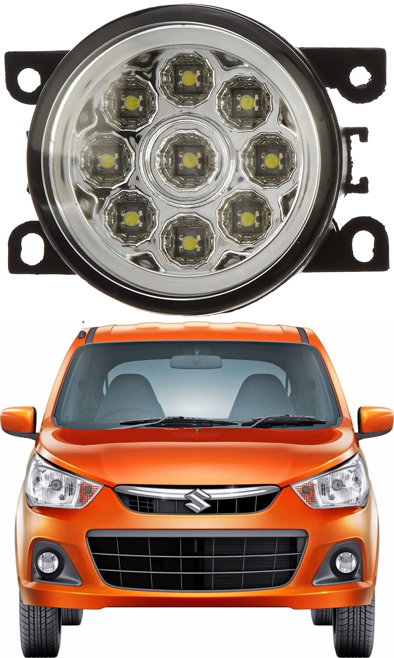 ACEOTO Led Fog lamp light for ALTO K10 cars(WHITE)(12v, White Light, 2 PCS)(1set)-image-8