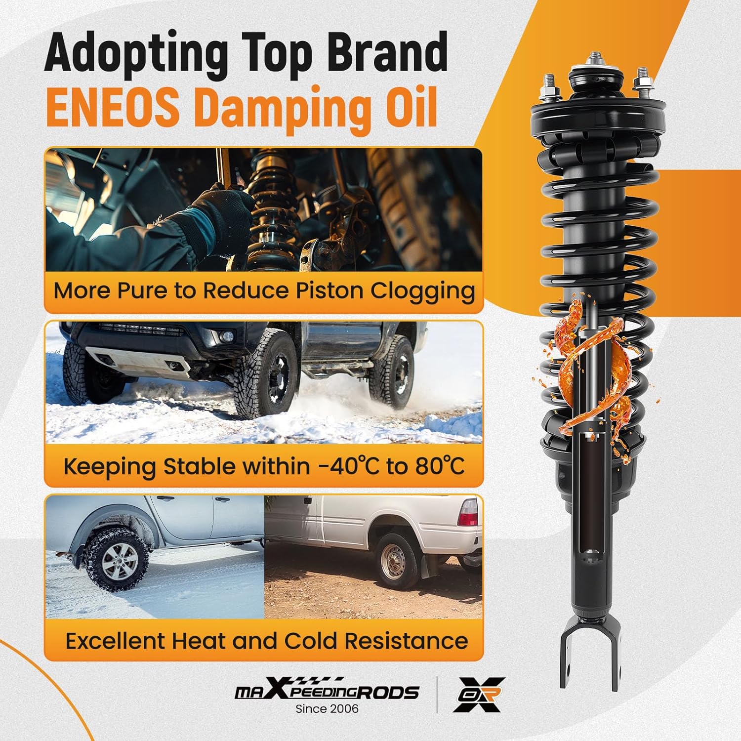 maXpeedingrods 4Pc Front & Rear Strut for Honda Civic 1996-2000 Acura EL 1997-2000, 171291R 171291L 171292 Shock Absorber Strut w/Coil Spring Assembly