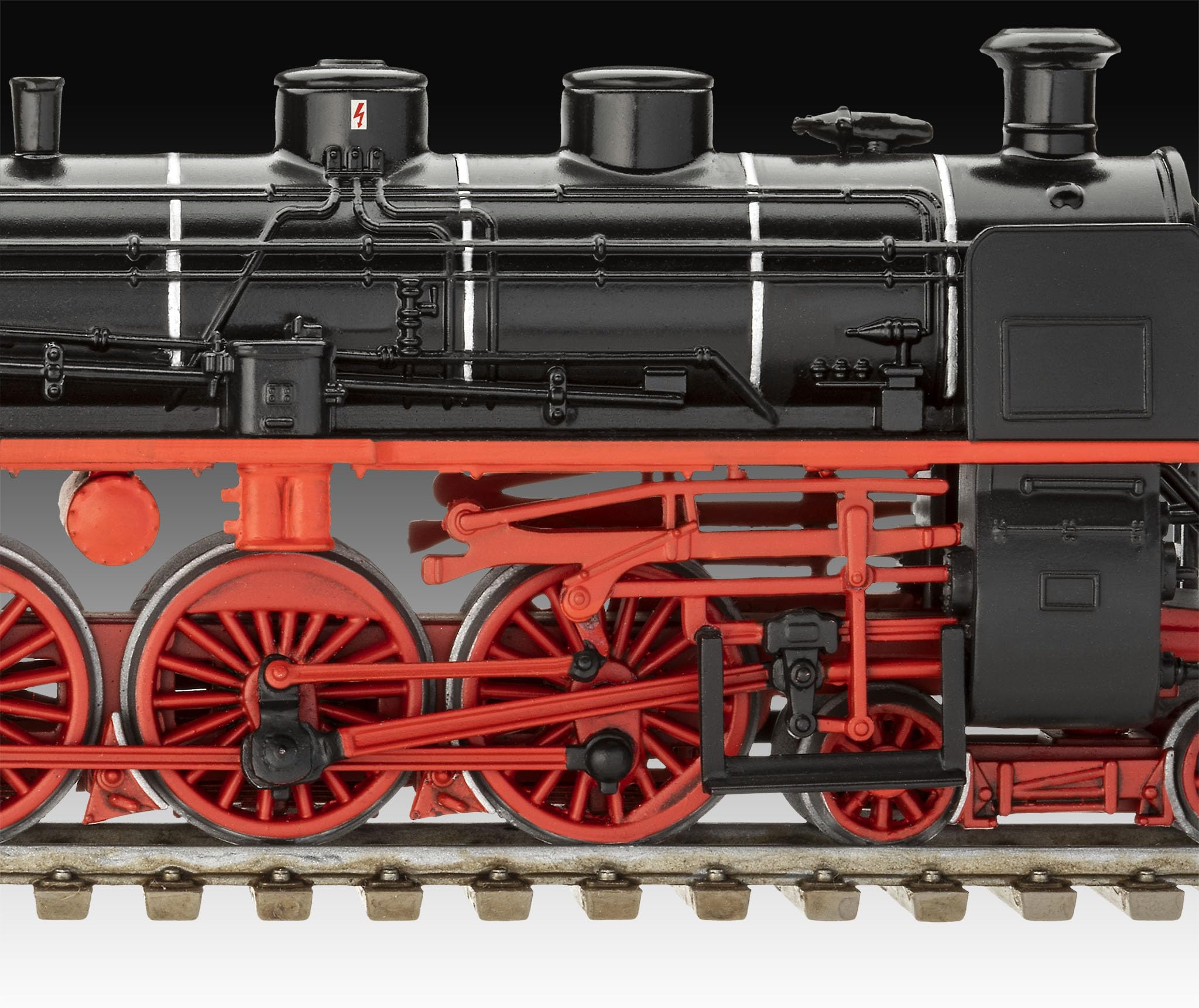 Revell Kit de modélisme Locomotive à train rapide BR 18 505 avec tendeur – Locomotive à vapeur détaillée avec chaudière, roues motrices et décalcomanies – Pour les fans de chemins de fer et