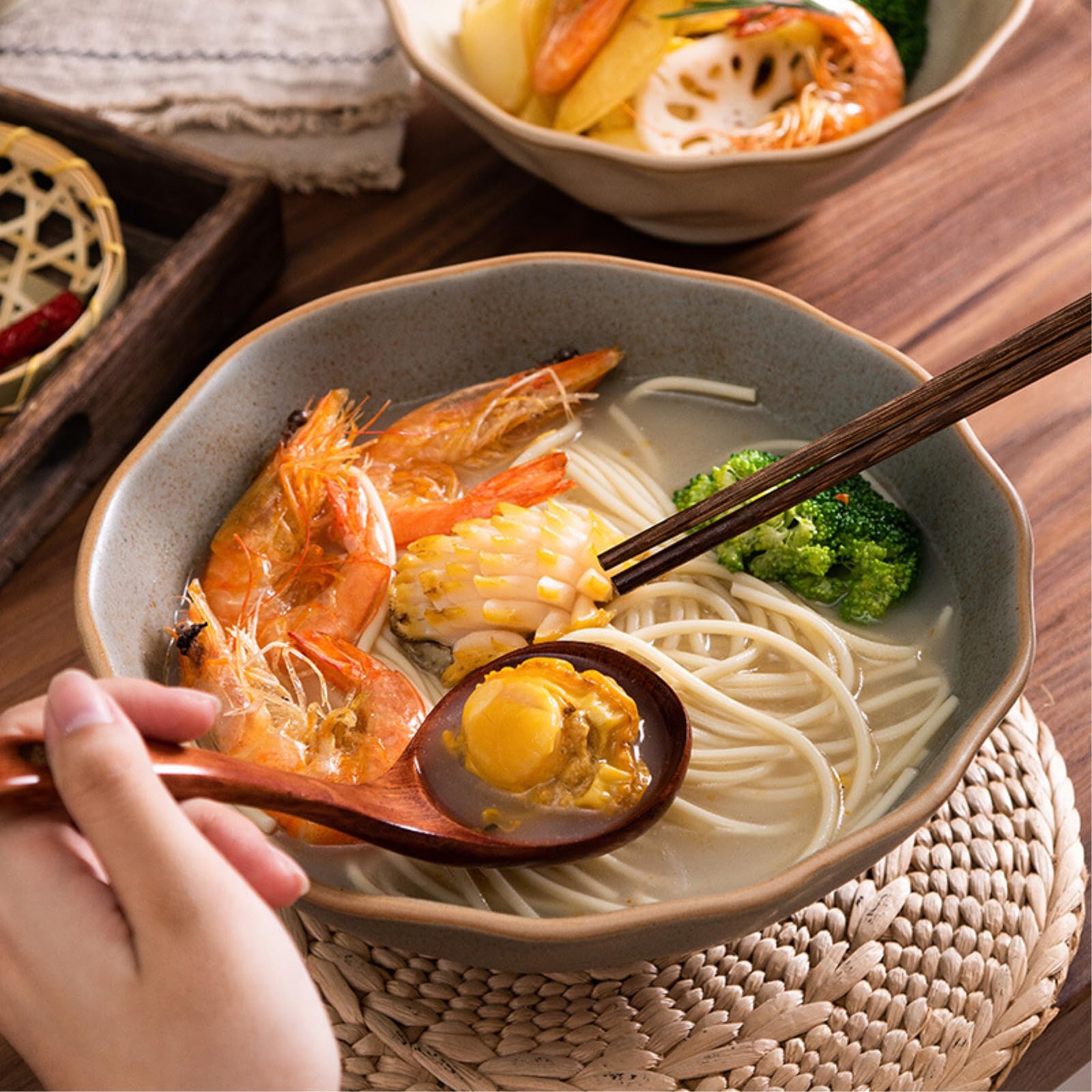 Vasellame grossolana giapponese Lamian Noodles Bowl Ceramic Hotel Hat Bowl-m -8 pollici
