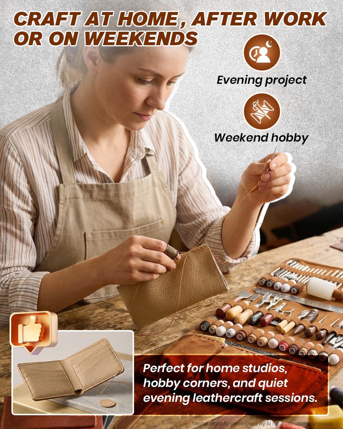 Leather Working Tools Kit - Master Your Craft -6 Leather Working Tools Kit - Master Your Craft -6