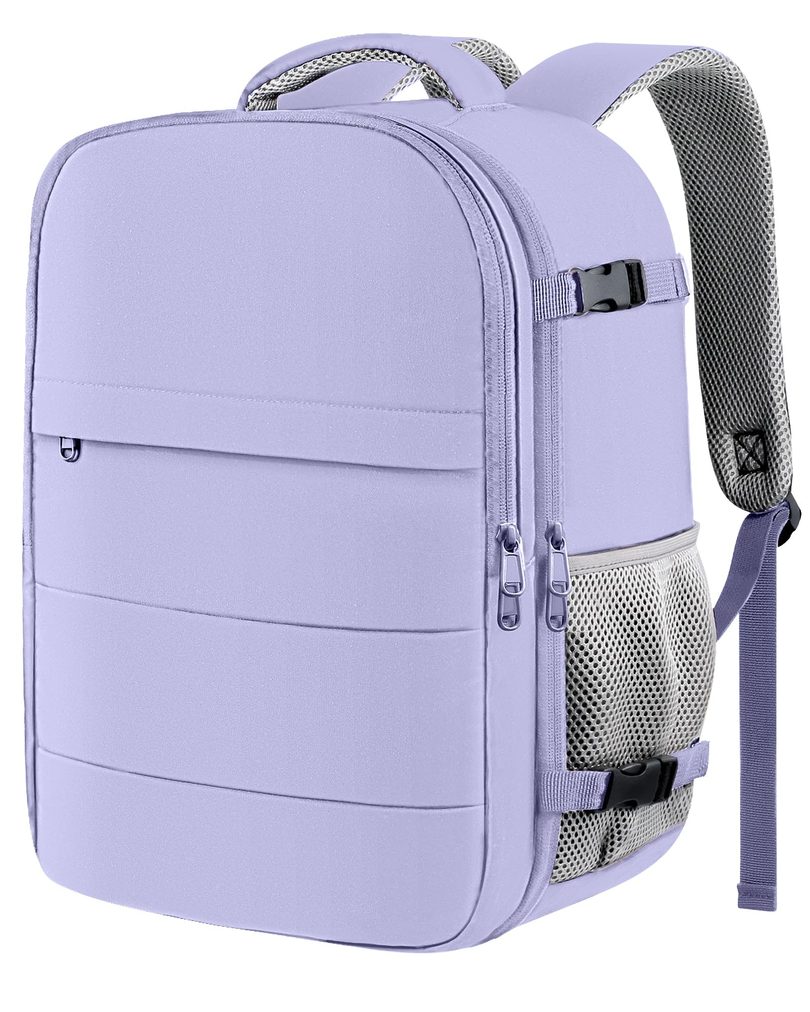 HOTOR Travel Backpack - Flight Approved Travel Bag for Men and Women, Carry on Luggage for 15.6" Laptop and Travel Essentials for Work, Business, Weekender, College 11.8"x7.9"x17.3" (Purple)
