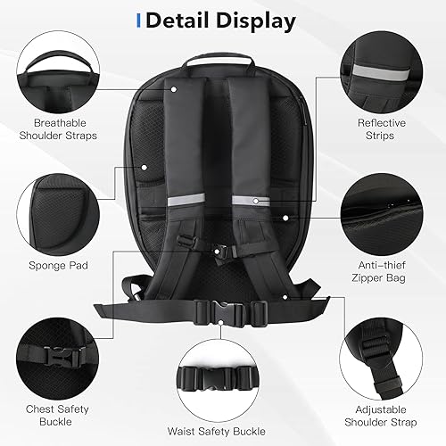 Miniatura 6 de DABASHAN Mochila de motocicleta con pantalla LED, Mochila(graffiti), Estilo de moda