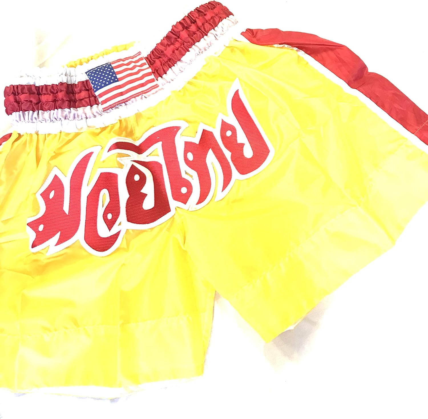 Muay Thai Fight Shorts in Yellow/Red