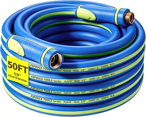 Garden Hose 50ft x 5/8", Heavy Duty Water Hose, Kink Resistant