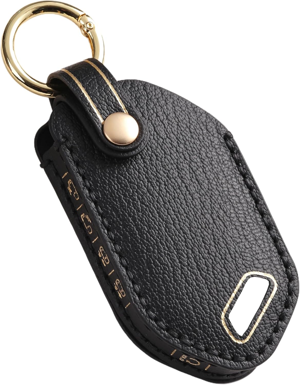 Premium Leather 7-Button Key Fob Cover Case for Kia Carnival 2025, for KIA Telluride 2023 2024 2025, for Kia Sorento 2024 2025, for KIA K4 K5 2025 2026 Key Fob Holder (Black)