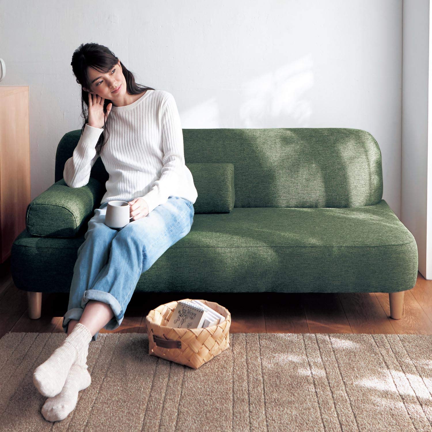 ベルメゾン2人掛けソファ 110cm