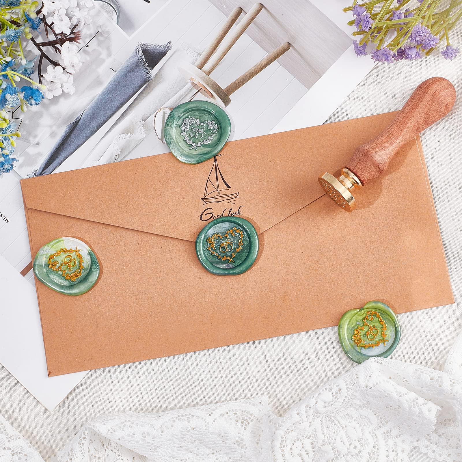 Perle Per Sigilli Di Cera Tomgenrine - 520 Palline Rosa Perlato Per Lettere, Inviti E Decorazioni Fai Da Te - Foto 6