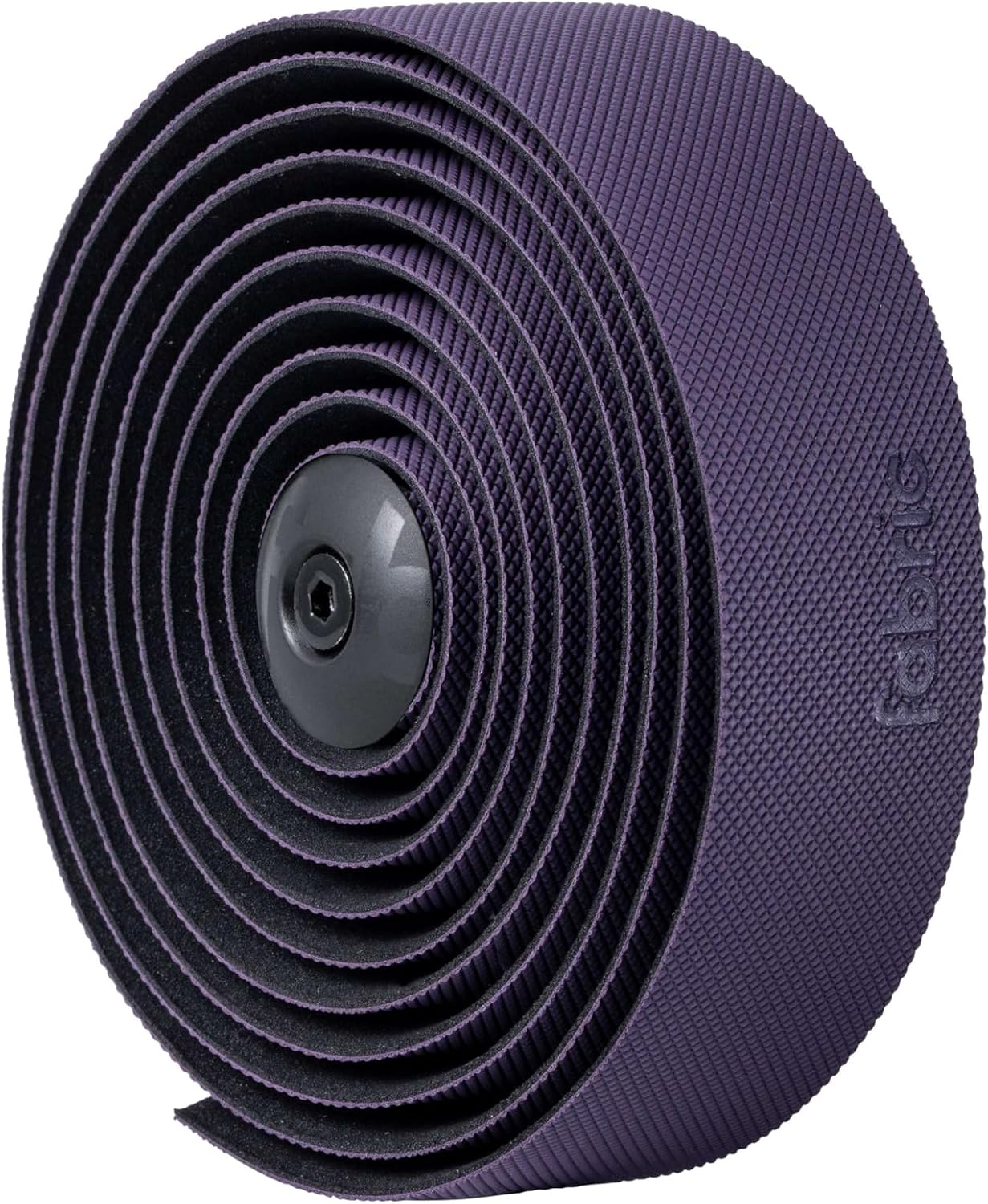 Fabric Handlebar Tape Gravel Bike - Road Bike Bar Tape with Handlebar Plugs and Finishing Strips - 200 x 3 cm - 3.5mm Thick - FHT-03 - Knurl Gravel Lavender Purple