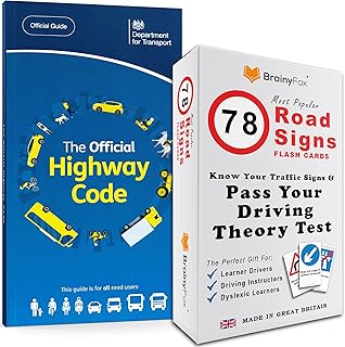 UK Driving Theory Test Kit: The Official DVLA Highway Code Book 2023 UK + 78 Road Signs Flash Cards. Christmas Eve Box Stocking Fillers For Teenage Boys & Girls