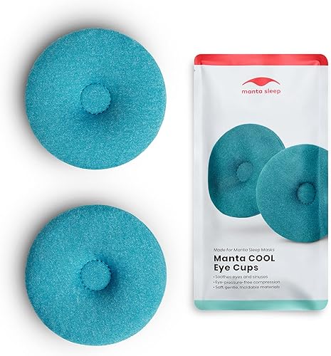 Miniatura 2 de Manta Cool Eye Cups  Copas de terapia de frío casi totalmente opacas sin presión ocular, cuentas de enfriamiento de cerámica para dolores de cabeza