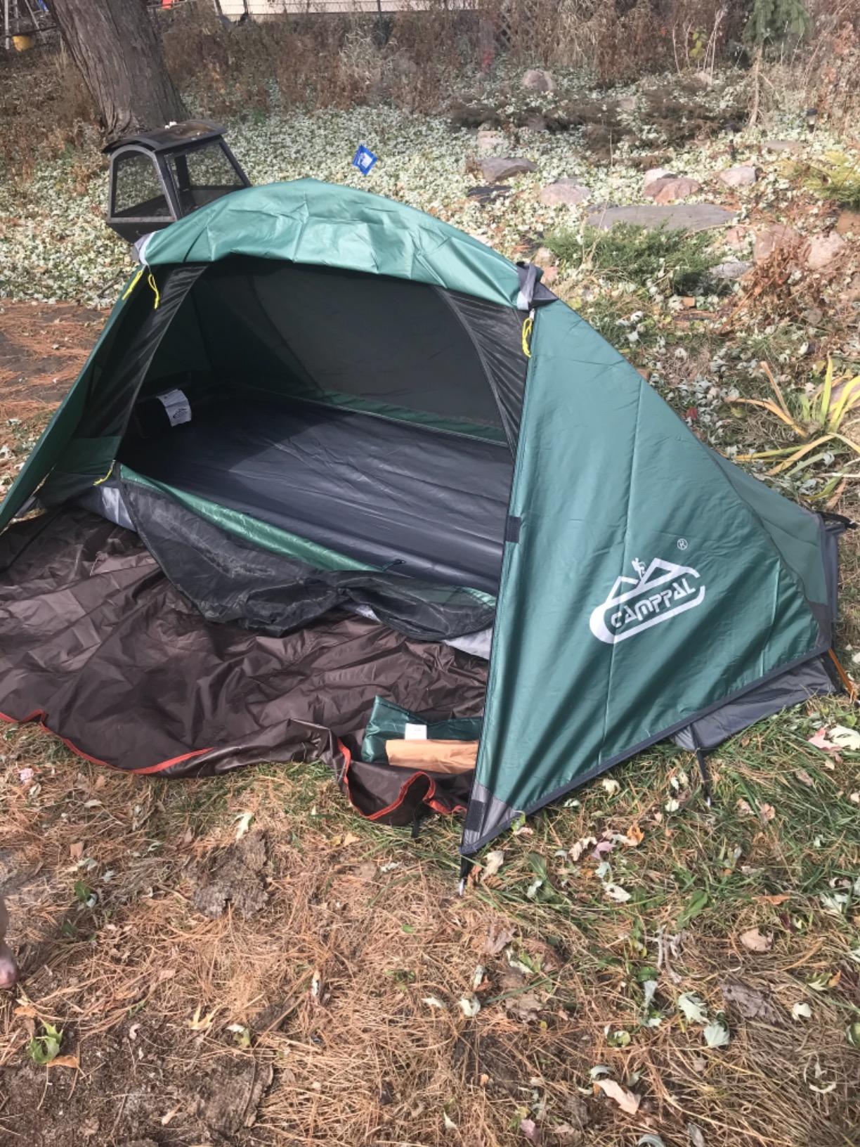 camppal 1 Person Tent for Camping Hiking Mountain Hunting Backpacking Tents 4 Season Resistance to Windproof Rainproof and Waterproof customer photo 3