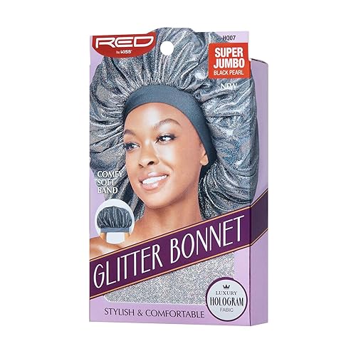 Miniatura 9 de Red by Kiss Glitter Bonnet Premium Quality Sleeping Hair Bonnet Hair Cap