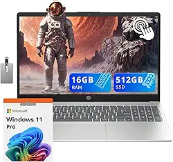 HP Notebook Empresarial Com Tela Sensível Ao Toque Hd De 15,6", Intel I3-1215U, 16 Gb Ram Ddr4, Ssd Pcie 512 Gb, Placa Vídeo Uhd, Teclado Numérico, Câmera 720P, Windows 11 Pro, Prata, Cartão Usb Hot