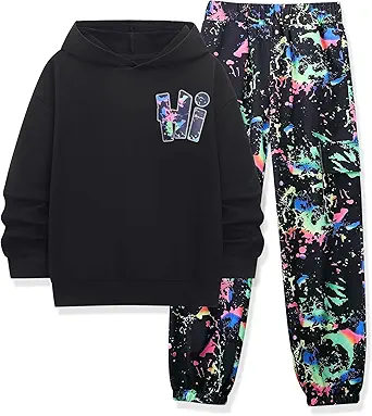 Boys Clothes Long Sleeve Hooded Sweatshirt Top Camouflage Sweatpants Fall Winter Kid Outfits Set 6-14T