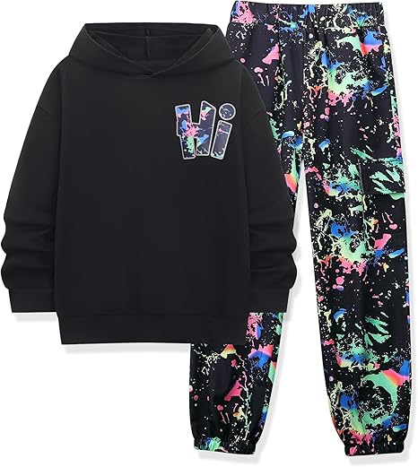 Boys Clothes Long Sleeve Hooded Sweatshirt Top Camouflage Sweatpants Fall Winter Kid Outfits Set 6-14T