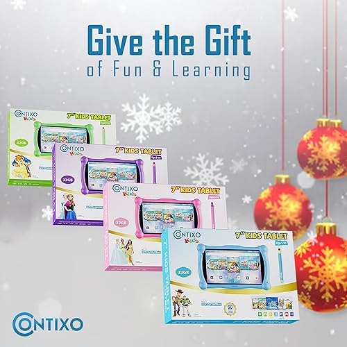 Miniatura 9 de Contixo Tableta infantil V10, HD de 7 pulgadas, de 3 a 7 años, tableta para niños pequeños con cámara, control parental, 32 GB, WiFi, tableta de