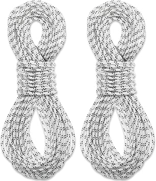 Woanger 2 Pcs Outdoor Patio Umbrella Cord Line Nylon Rope 20 ft Replacement String Parts for Patio Umbrella Base Outdoor Replacement Accessories0.16 Diameter