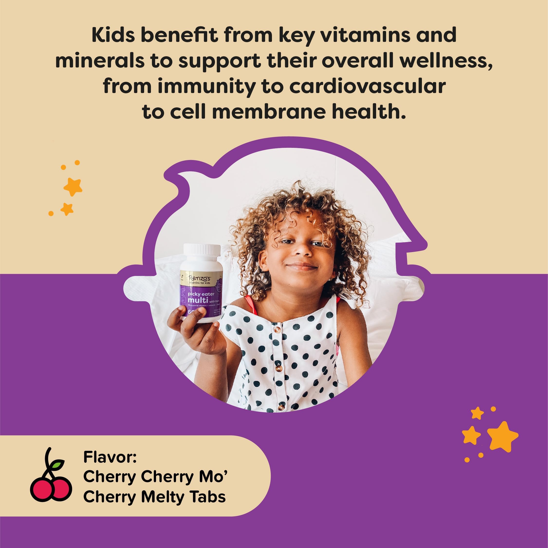 Buy Renzo's Picky Eater Kids Multivitamin with Iron Dissolving Kids