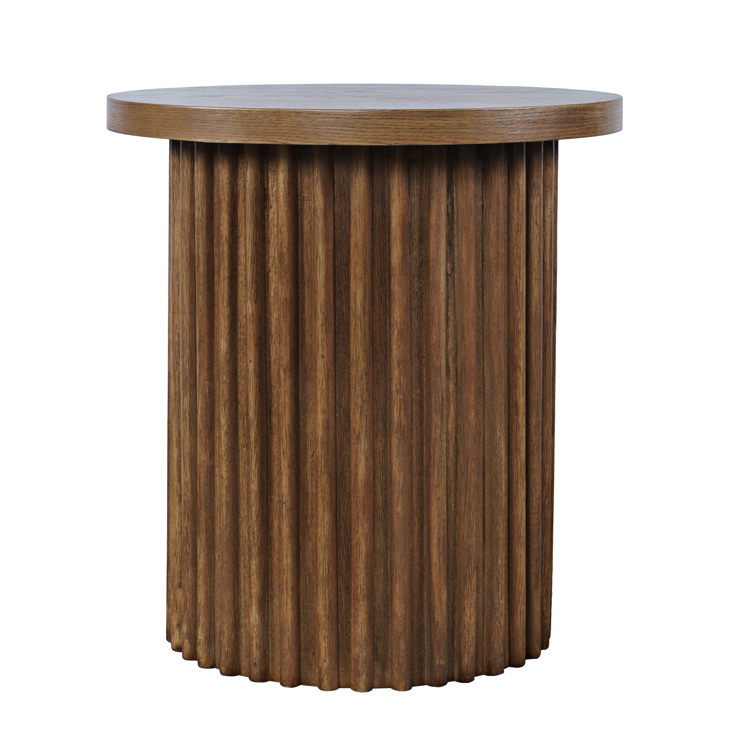 Jofran Auden 48 Round Md-Century Modern Fluted Pedestal Base Dnng