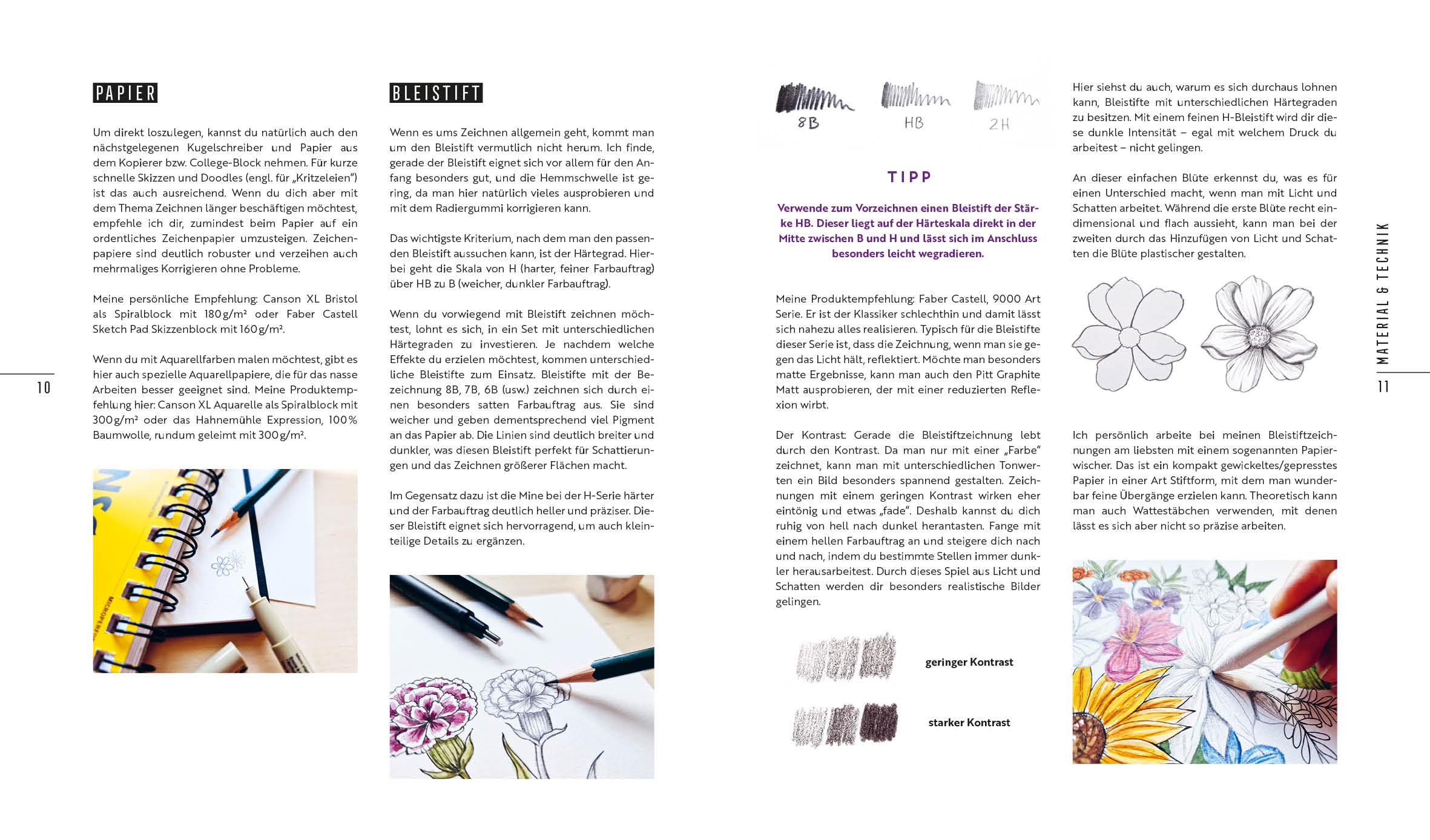 How to Draw Flowers: 50 Blumen und Blüten in nur 5 Schritten zeichnen