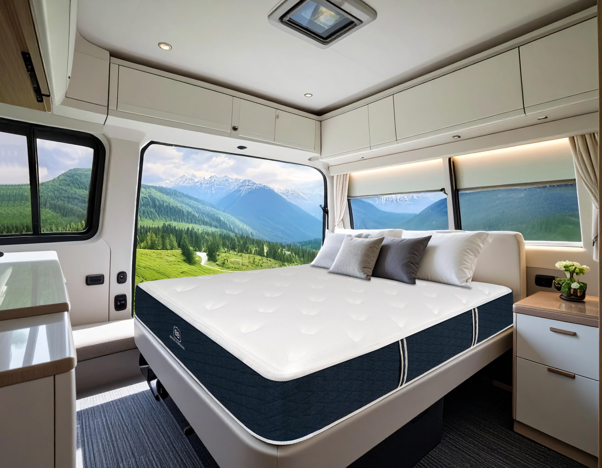 DREAMFOAM Bedding Chill 10" Gel Memory Foam Mattress |RV King 70x80|Made in Arizona