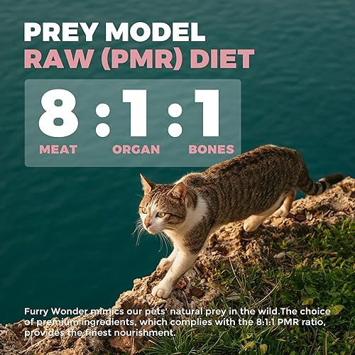 Miniatura 38 de FURRY WONDER Alimento para gatos, crudo liofilizado, cordero y pollo, 16 onzas, alto en proteínas, sin granos, comida completa o cobertura