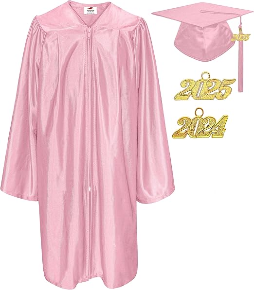 MyGradDay Shiny Kindergarten & Preschool Graduation Gown Cap Tassel 2024 & 2025 Charm
