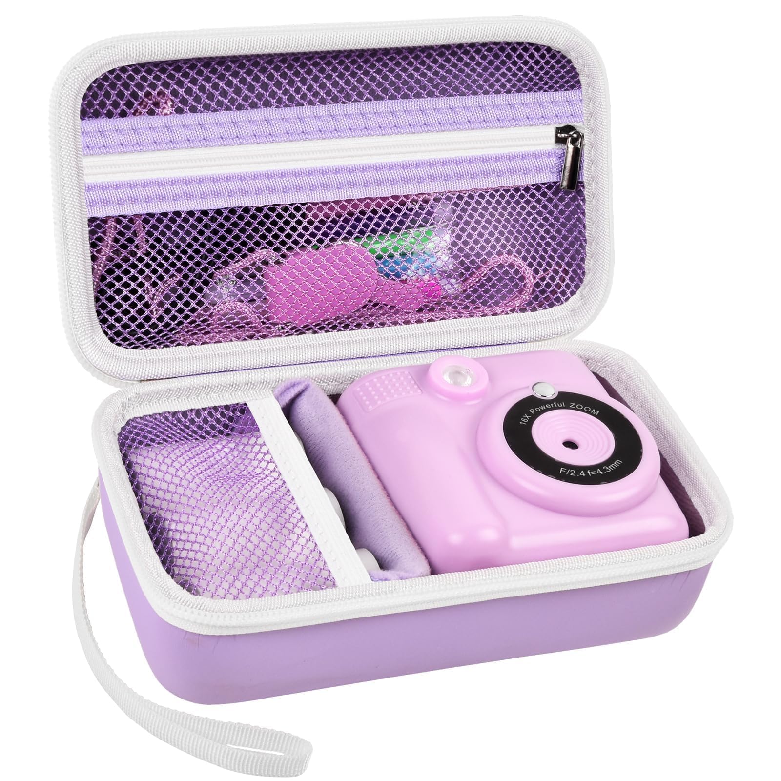 Grapsa Case Compatible with ESOXOFFORE for Dylanto for Anchioo for WEEFUN for GKTZ for Amzelas for Mafiti Instant Print Camera for Kids, Film Camera Storage Holder Organizer Bag (Box Only)- Purple