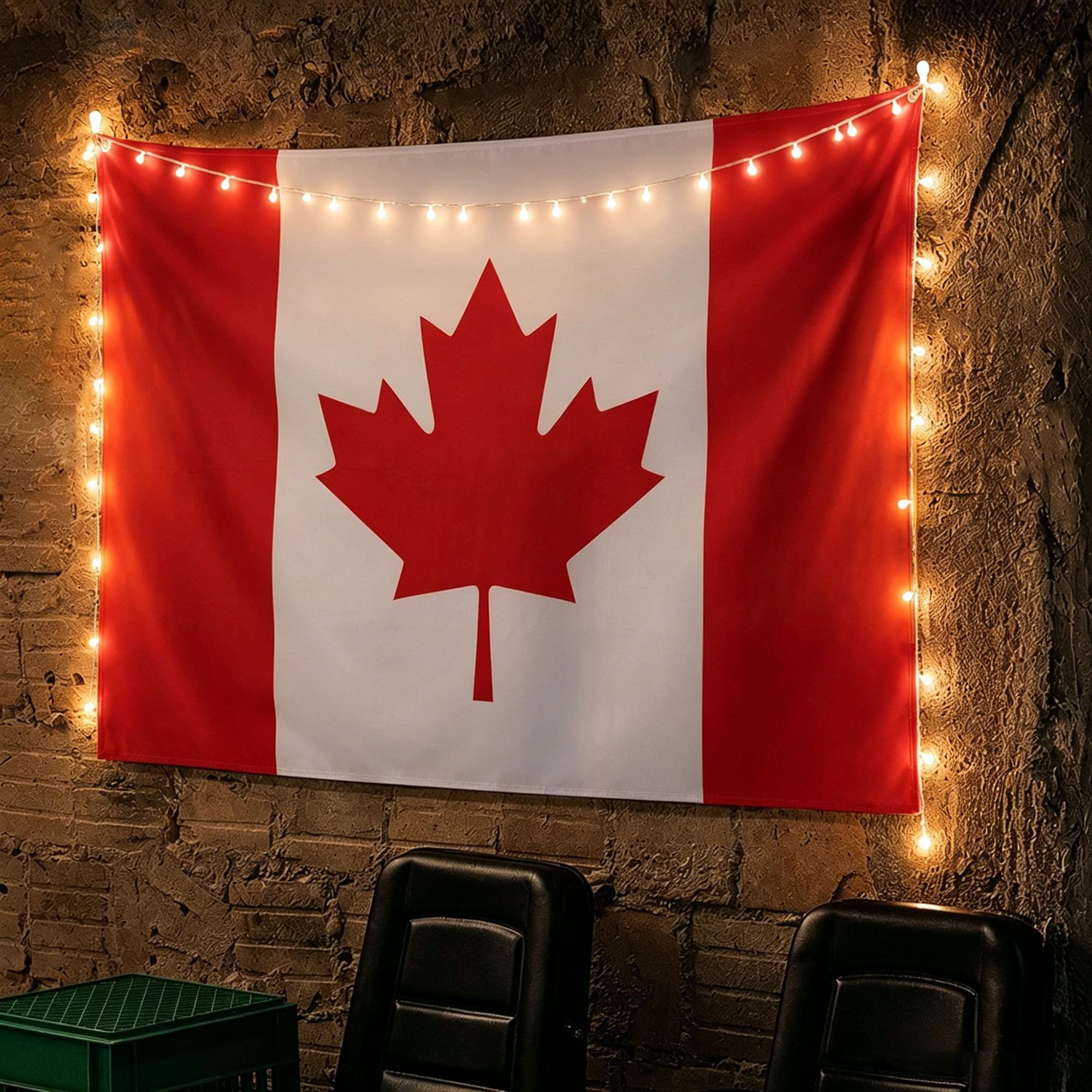 Tapiz de bandera de Canadá para ambientar celebraciones deportivas y barbacoas